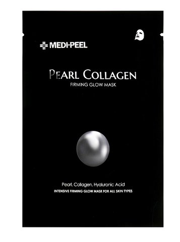 Medi-Peel Pearl Collagen Firming Glow Mask (Тканинна маска з перлами та колагеном), 25 мл 8809409345406 фото