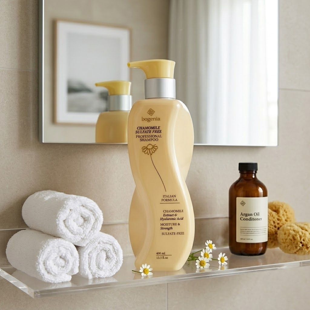 Bogenia Chamomile Sulfate Free Professional Shampoo (Шампунь безсульфатний для волосся з ромашкою), 400 мл 4823124409001 фото