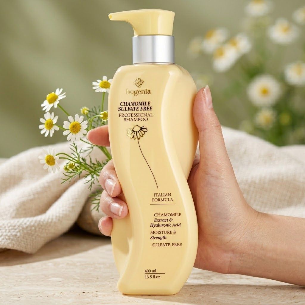 Bogenia Chamomile Sulfate Free Professional Shampoo (Шампунь безсульфатний для волосся з ромашкою), 400 мл 4823124409001 фото