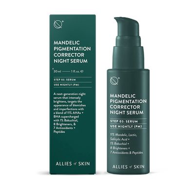 Allies of Skin Mandelic Pigmentation Corrector Night Serum (Нічна сироватка для обличчя), 30 мл 8885014070575 фото