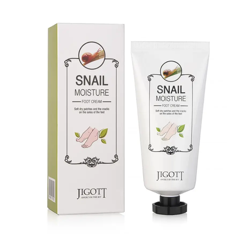 Крем для ніг з муцином равлика Jigott (Snail Moisture Foot Cream), 100 мл 8809541281570 фото