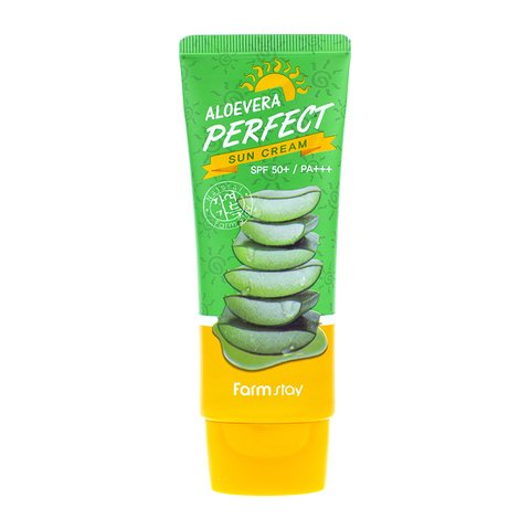 Farm Stay Aloevera Perfect Sun Cream SPF 50+ (Сонцезахисний крем), 70 г 8809426958030 фото