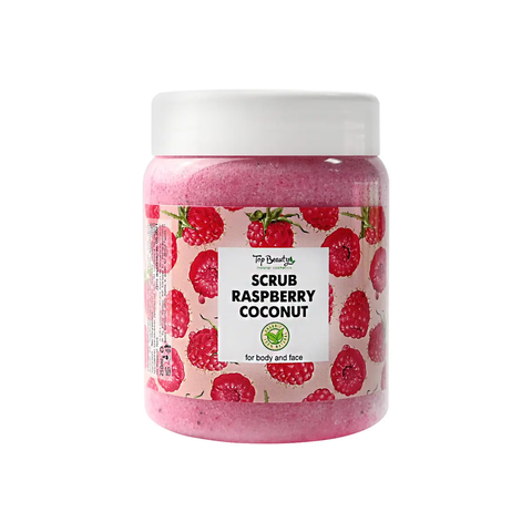 Top Beauty Raspberry Coconut Scrub (Скраб для обличчя та тіла з ароматом Малини), 250 г 2997110043745 фото