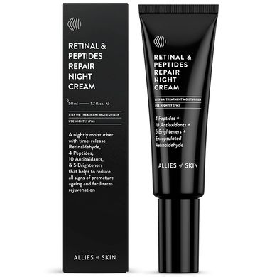 Allies of Skin Retinal and Peptides Repair Night Cream (Нічний крем з ретинолом), 50 мл 8885014070605 фото