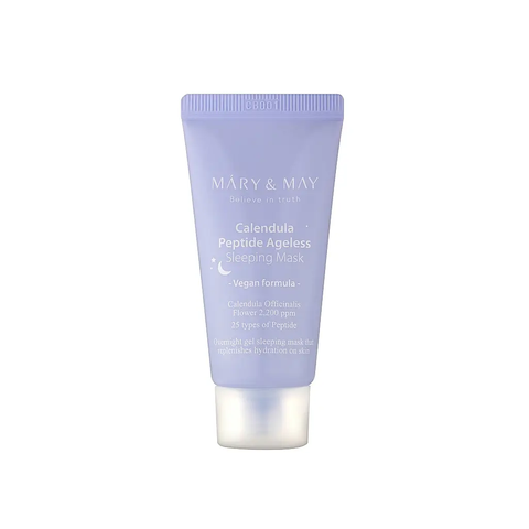 Нічна антивікова маска з пептидами Mary&May (Calendula Peptide Ageless Sleeping Mask), 30 г 8809670682101 фото