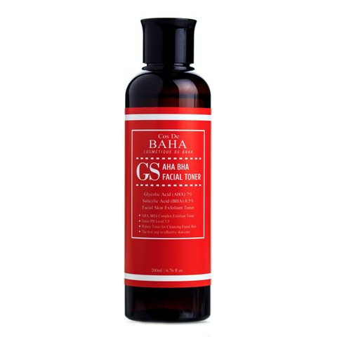 Cos De Baha AHA BHA Facial GS Toner (Тонер ексфоліант з кислотами), 200 мл 8809240318249 фото