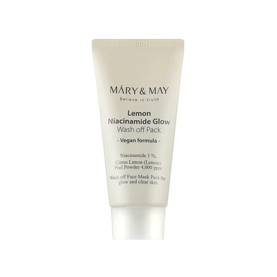 Глиняна маска для сяйва шкіри Mary&May (Lemon Niacinamide Glow Wash Off Pack), 30 г 8809670681876 фото