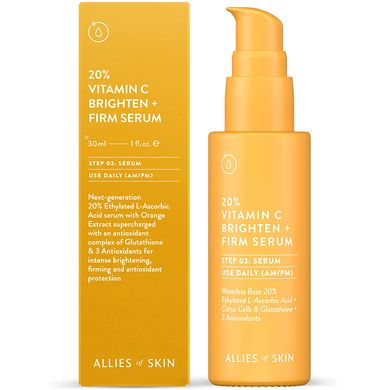 Allies of Skin 20% Vitamin C Brighten + Firm Serum (Сироватка для обличчя з вітаміном С), 30 мл 8885014071039 фото