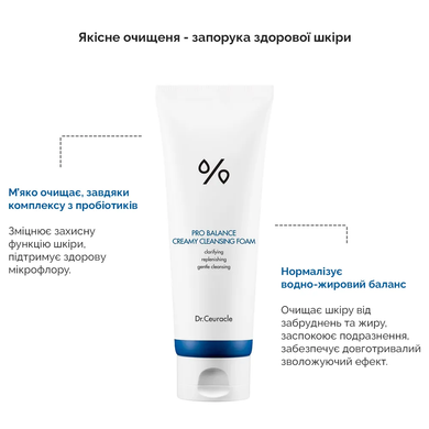 Dr. Ceuracle Pro Balance Creamy Cleansing Foam (Кремова пінка для вмивання з пробіотиками), 150 мл 8806133613948 фото