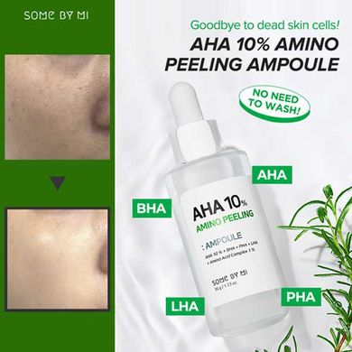 Some By Mi AHA 10% Amino Peeling Ampoule (Пілінг-сироватка з AHA-кислотою та амінокислотами), 35 г 8809647391708 фото