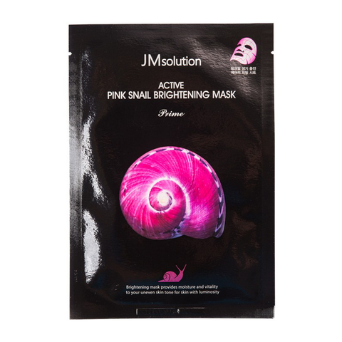 JMsolution Active Pink Snail Brightening Mask Prime (Тканинна маска з муцином равлика), 30 мл 8809505547629 фото