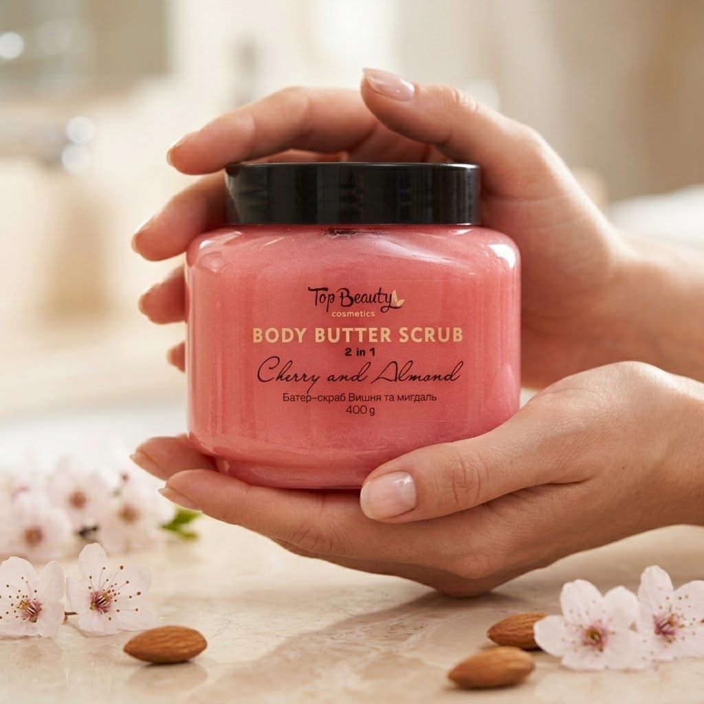 Top Beauty Body Butter Scrub (Батер-скраб для тіла 2 в 1 вишня та мигдаль), 400 г 2000002700074 фото