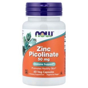 NOW Foods Zinc Picolinate (Дієтична добавка піколінат цинку), 60 шт 733739015501 фото