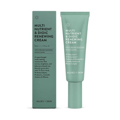 Allies of Skin Multi Nutrient & Dioic Renewing Cream (Мультифункціональний крем для обличчя), 50 мл 8885014071008 фото