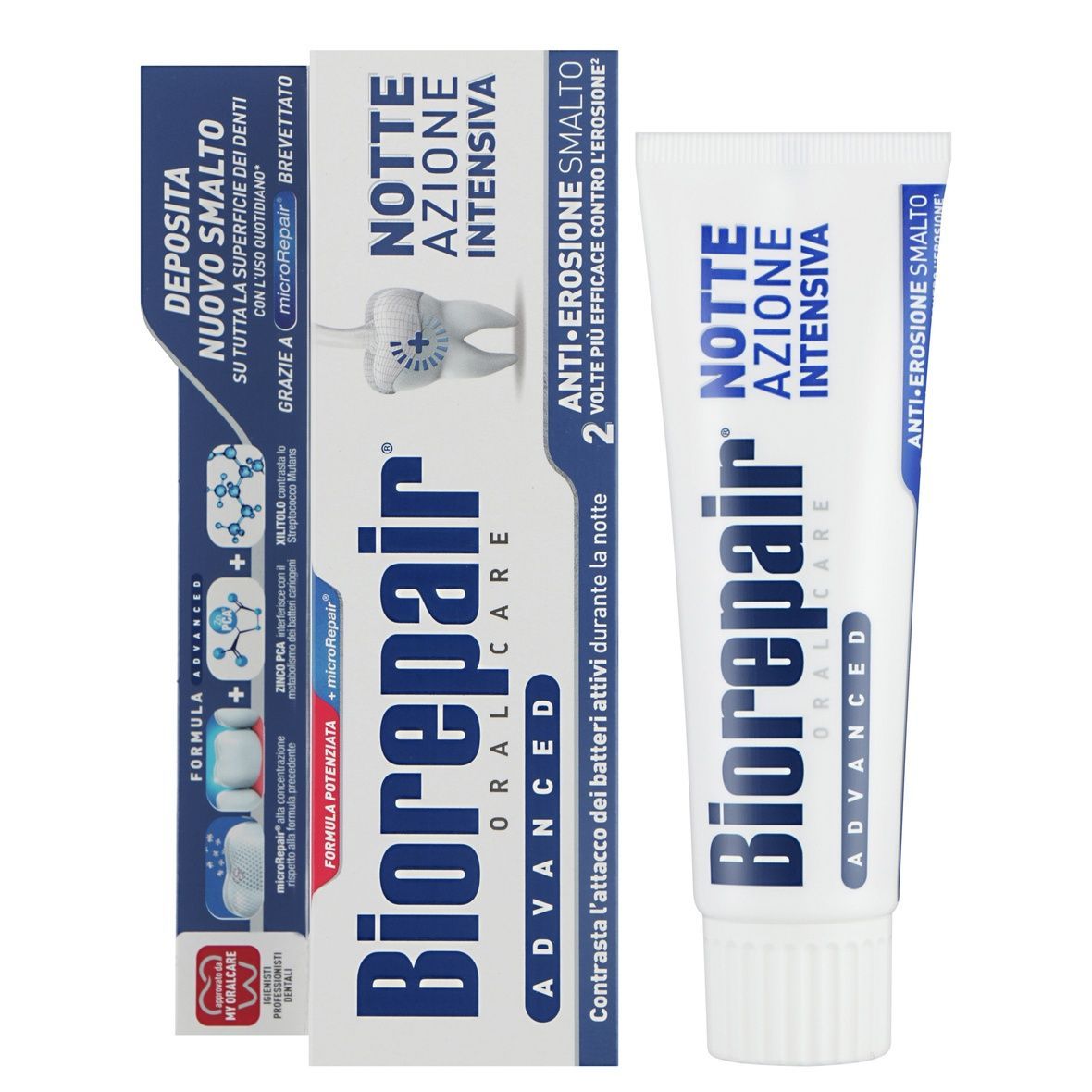 Biorepair Intensive Night Repair (Зубна паста "Інтенсивне нічне відновлення"), 75 мл 8017331097168 фото