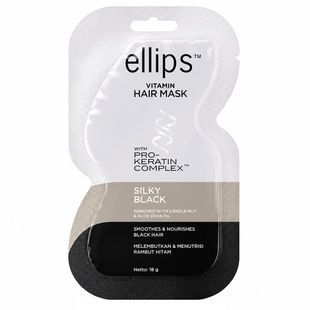 Ellips Silky Black Hair Mask (Маска для волосся "Ніч шовкова" з PRO-кератиновим комплексом), 18 г 8993417489976 фото