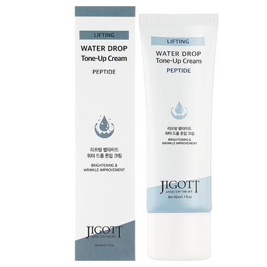 Крем для обличчя з пептидами Jigott (Lifting Peptide Water Drop Tone Up Cream), 50 мл 8809541282232 фото