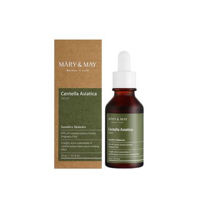 Заспокійлива сироватка для чутливої шкіри Mary&May (Centella Asiatica Serum), 30 мл 8809670680787 фото