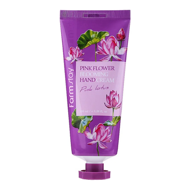 Крем для рук з екстрактом лотоса Farm Stay (Pink Flower Blooming Hand Cream Pink Lotus), 100 мл 8809338560147 фото