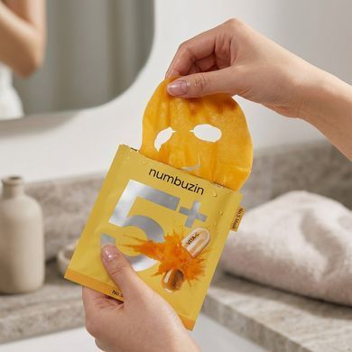 Numbuzin No.5+ Glutathione Vitamin Concentrated Mask (Освітлювальна маска з глутатіоном і вітаміном C), 27 мл 8809652582221 фото
