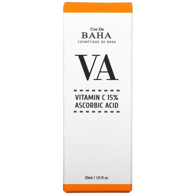 Cos De Baha Vitamin C 15% Ascorbic Acid (Сироватка для сяйва шкіри з вітаміном С й пантенолом), 30 мл 8809240318119 фото