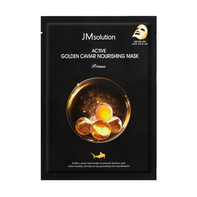 JMsolution Active Golden Caviar Nourishing Mask Prime (Тканинна маска із золотом та ікрою), 1 шт  8809505547681 фото