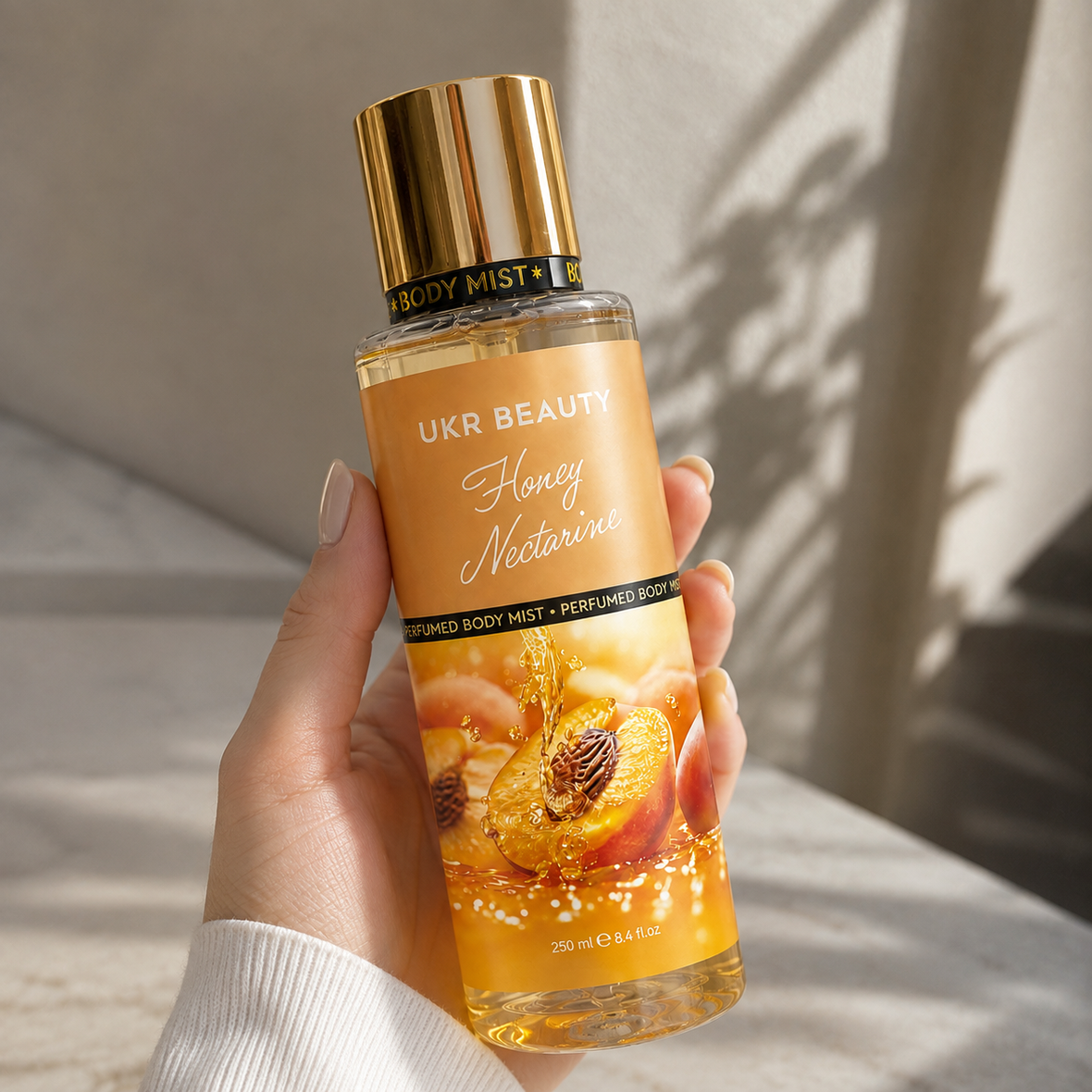 Ukr Beauty Honey Nectarine Perfumed Body Mist (Парфумований міст для тіла), 250 мл