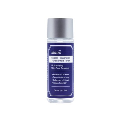 Dear, Klairs Supple Preparation Unscented Toner (Зволожуючий тонік без ароматизатора), 30 мл 8809572890864 фото