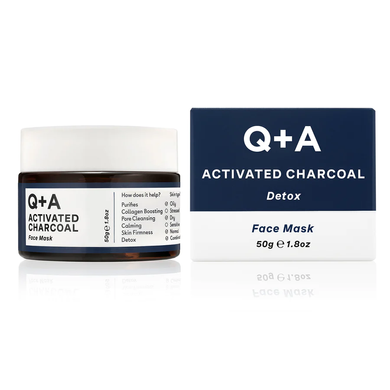 Q+A Activated Charcoal Face Mask (Маска для обличчя "Детокс"), 50 г 742271477135 фото