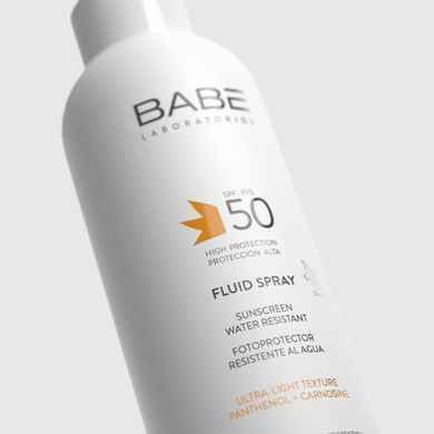 BABE Laboratorios Water-Resistant Sun Protection Body Fluid Spray (Сонцезахисний водостійкий флюїд-спрей для тіла SPF 50), 200 мл 8436571632586 фото