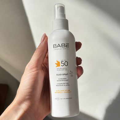 BABE Laboratorios Water-Resistant Sun Protection Body Fluid Spray (Сонцезахисний водостійкий флюїд-спрей для тіла SPF 50), 200 мл 8436571632586 фото