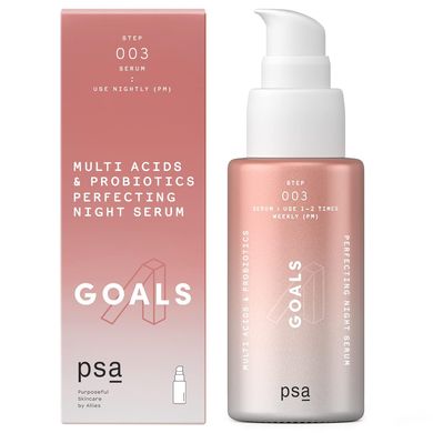 PSA Goals Multi Acids & Probiotics Perfecting Night Serum (Нічна сироватка з пробіотиками та кислотами), 30 мл 8885014071077 фото