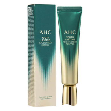 AHC Youth Lasting Real Eye Cream For Face (Антивіковий пептидний крем для очей і обличчя), 30 мл  8809759091152 фото