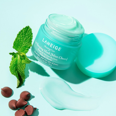 Нічна маска для губ М'ята-шоколад Laneige (Lip Sleeping Mask Mint Choco), 20 г 8809685797395 фото