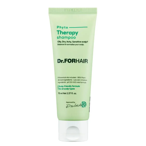 Dr.FORHAIR Phyto Therapy Shampoo (Фітотерапевтичний шампунь для чутливої шкіри голови), 70 мл 8809485533421 фото