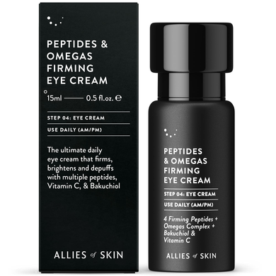 Allies of Skin Peptides & Omegas Firming Eye Cream (Пептидний крем для зони навколо очей), 15 мл 8885014070872 фото