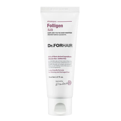 Dr.FORHAIR Folligen Silk Shampoo (Шампунь для сухого та пошкодженого волосся), 70 мл 8809485532837 фото