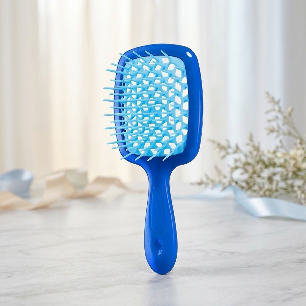 Janeke Superbrush The Original (Гребінець для волосся, синя з блакитним), 1 шт 8006060594406 фото