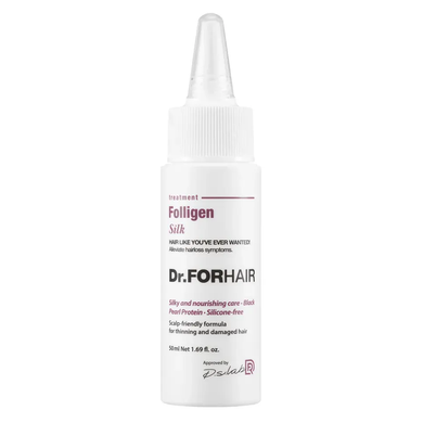 Dr.FORHAIR Folligen Silk Treatment (Відновлююча маска - кондиціонер для пошкодженого волосся), 50 мл 8809485532875 фото