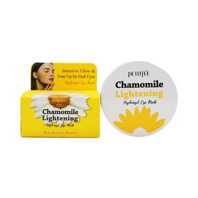 Гідрогелеві патчі з екстрактом ромашки Petitfee (Chamomile Lightening Hydrogel Eye Mask), 60 шт 8809508850412 фото