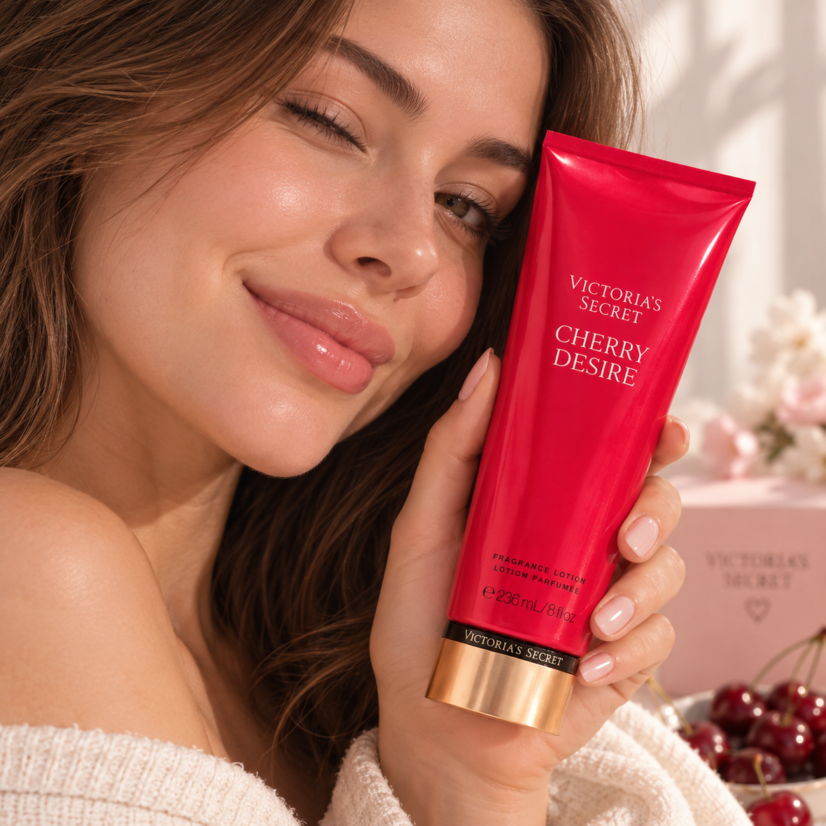 Victoria's Secret Cherry Desire Fragrance Lotion (Парфумований лосьйон для тіла &laquo;Вишневе бажання&raquo;), 236 мл 199294140612 фото
